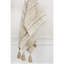 Jeté tissé beige 100% polyester