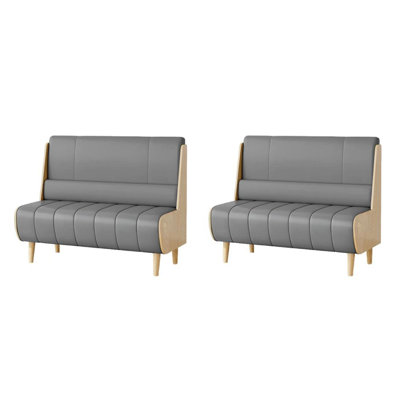 Restaurant Cafe Ice Drink Shop Snack Bar Bench Faux Leather Upholstered Bench