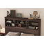 Lit plateforme en bois avec ports de chargement USB-577471756