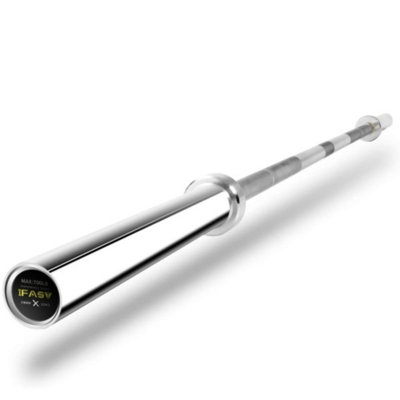 Barbell Bar, 88.58"L x 3.54"W x 3.54"H, Stainless Steel, 1 Pc, Silver, Our Olympic bar is made of high quality steel, with chrome-plated surface