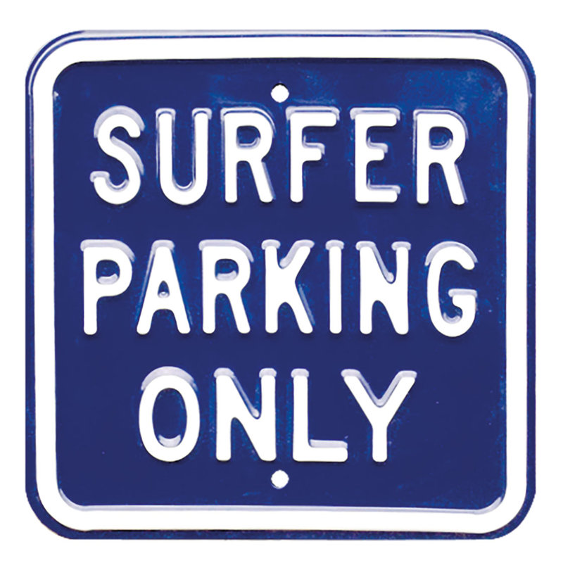 Surfer Parking Only - No Frame Print on Metal