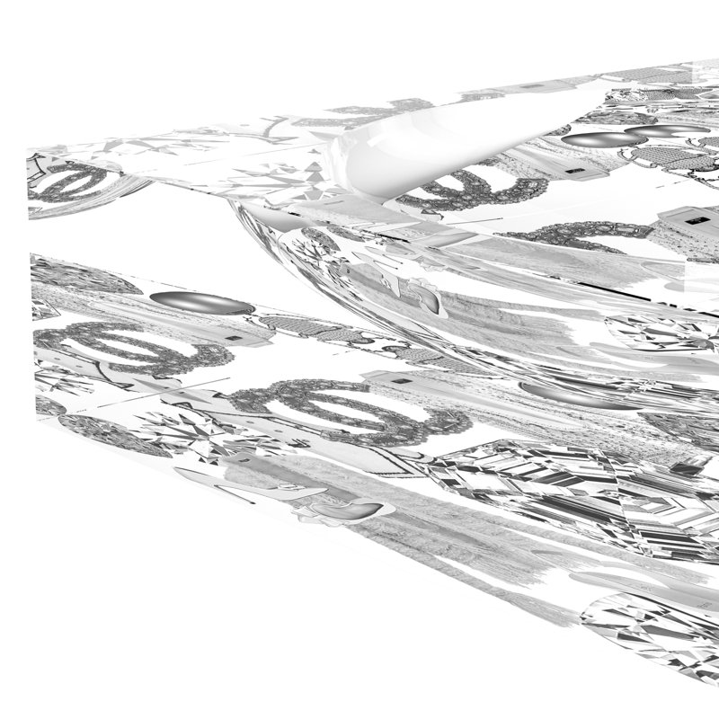 Bougie Acrylic Decorative Tray, 6"W x 6"D x 2"H