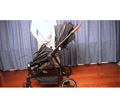 Lightweight Double Stroller for Infant & Toddler - Reversible Tandem Pushchair with Collapsible Bassinet - Adjustable Backrest & Canopy
