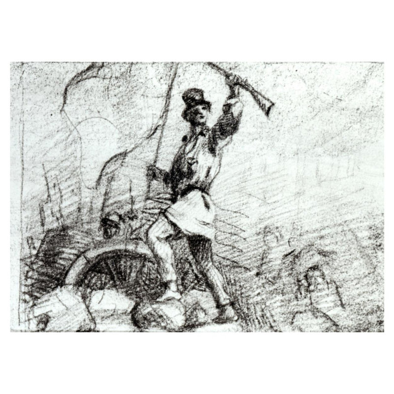 The BarricadeGustave Courbet, estampe numérique, H 32 po x l 40 po