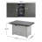 Extendable Rectangle Aluminum Alloy Fire Pit Table, 50,000BTU
