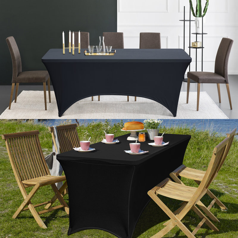 Tables pliantes portatives 72 po, Noir