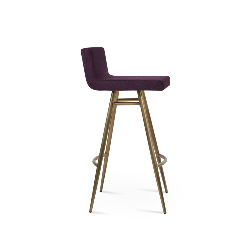 Tabouret de comptoir et de bar Dallas, Tabouret court (hauteur du siège 23"), Laiton