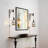 Farmhouse Plug in Wall Sconce Set of 2, Metal Wall Lamp Cage with Pulley Lift