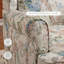 Fauteuil d'appoint rembourré à haut dossier avec pieds pleins Floral, fauteuil d'appoint floral pour salon, chambre à coucher ou bureau à domicile