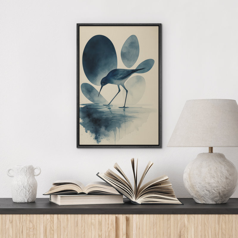 Reproduction d'art encadrée abstraite sur toile encadrée pour la nature, Noir, H 24 po x l 16 po