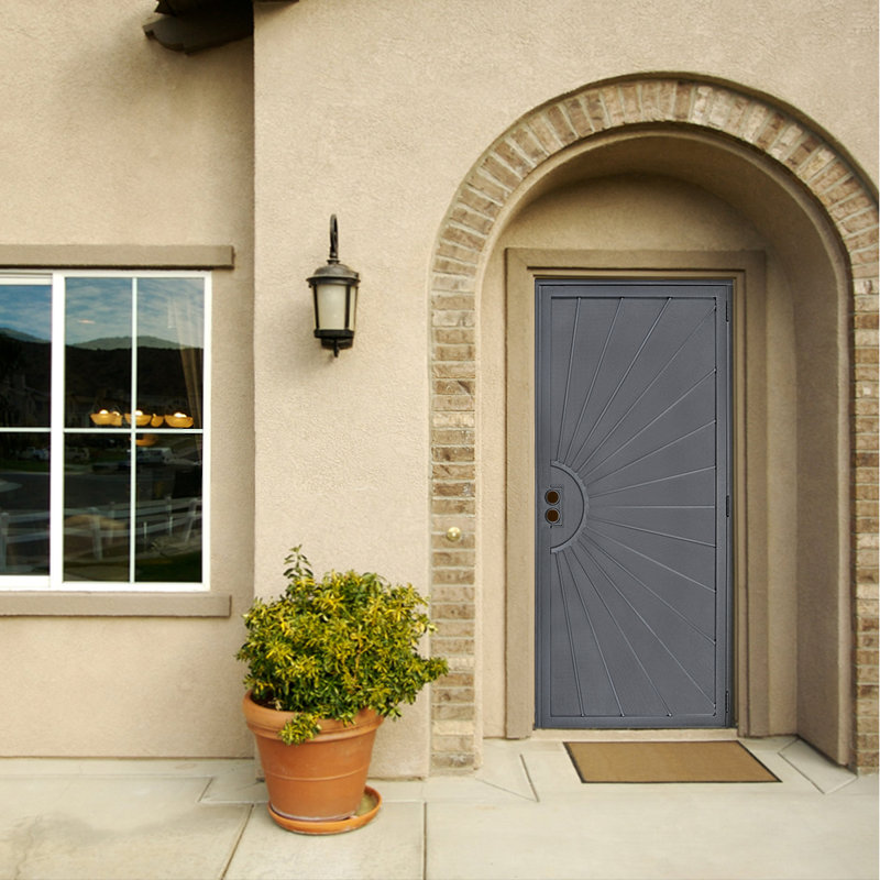 36'' x 80'' Steel Security Doors, Matte Black