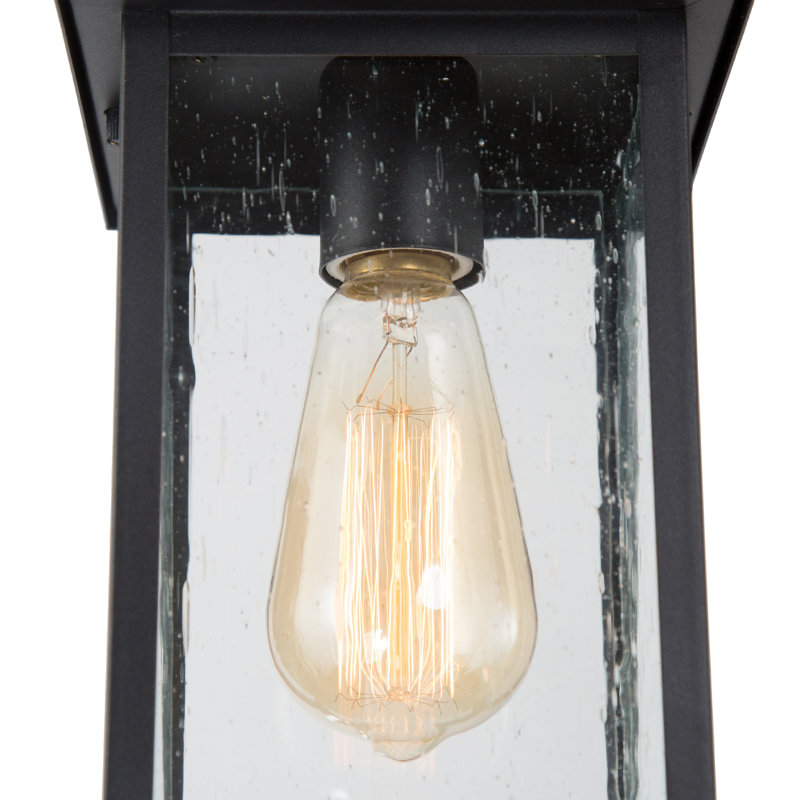 Dekotah Black 1 -Light Outdoor Pendant, 5.9" H x 5.9" W x 10.4" D