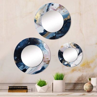 Naz Metal Round Mirror