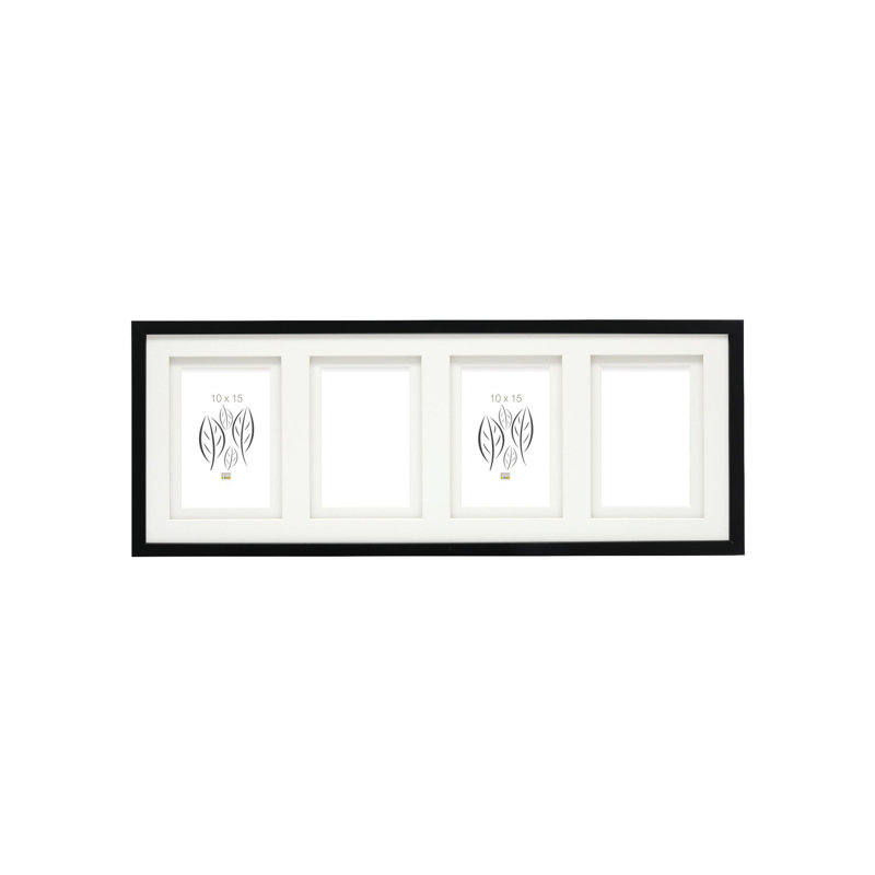 Rohin MDF Picture Frame with Mat, Black