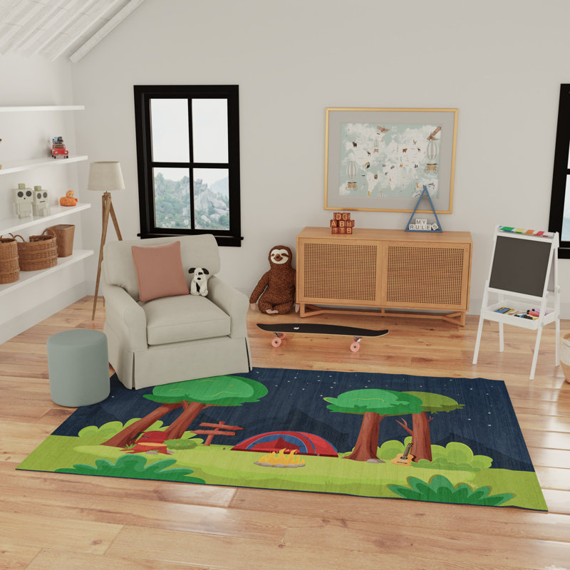 Tapis lavable à la machine pour enfants Imagination, Rectangle 6 pi 6 po x 9 pi 2 po