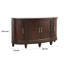 Buffet courbé Orom, 4 portes brun cerise, 66 pouces