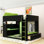 Lit mezzanine double en bois avec 2 tiroirs avec bureau et lumières RVB et rangement