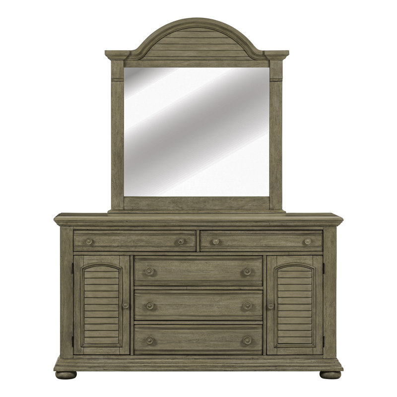Alvy Dresser & Mirror Set, Tan