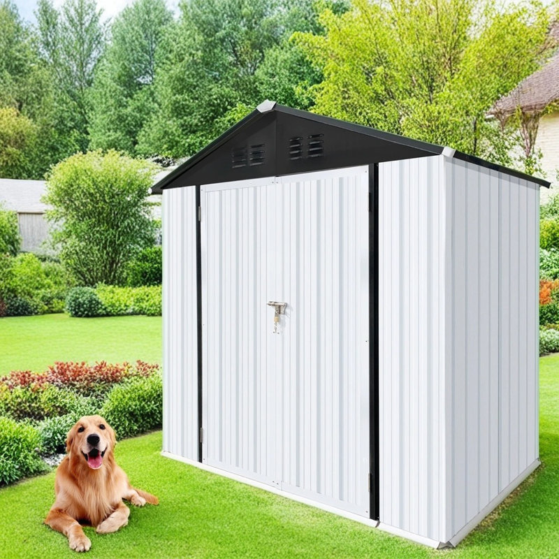 Garden-Friendly Outdoor 6 ft. W x 4 ft. D Metal Storage Shed