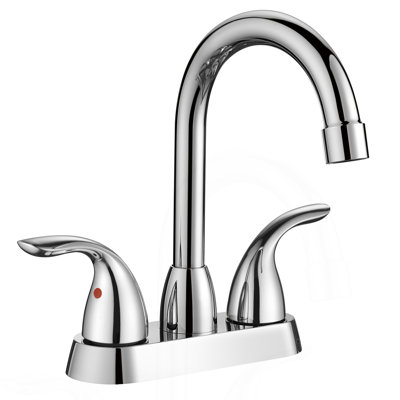 Robinet de lavabo de salle de bain à 2 poignées certifiées CUPC 12,06 po d'Uniwa (finition chromée)