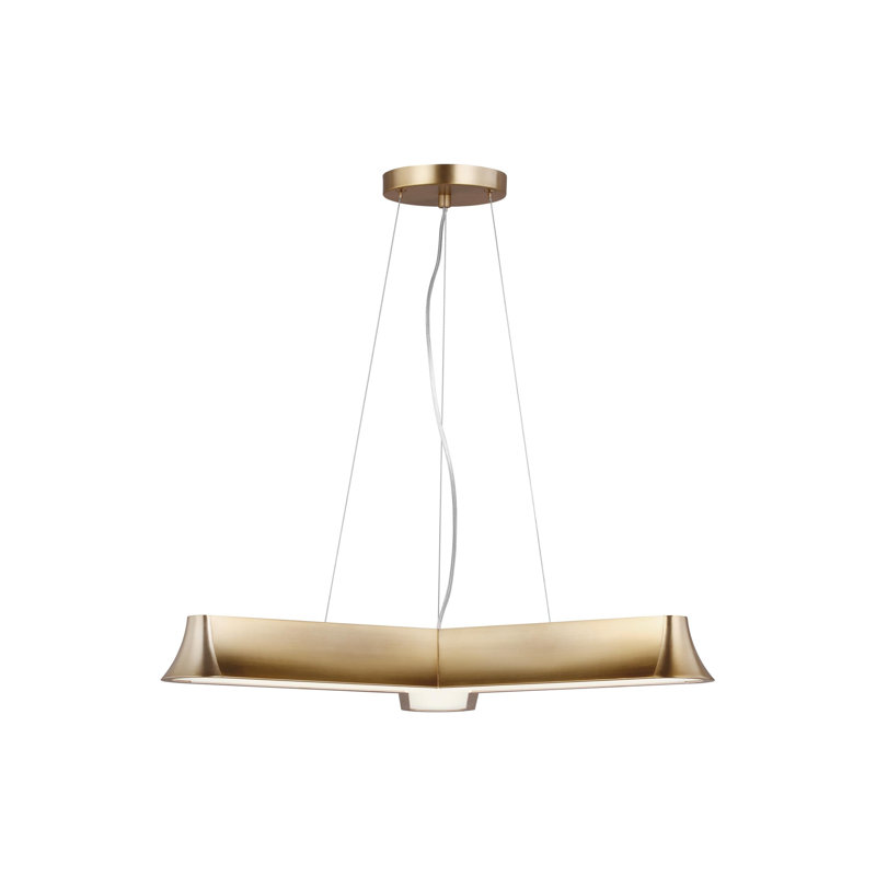 Lustre 3 lumières Alta, Laiton satiné