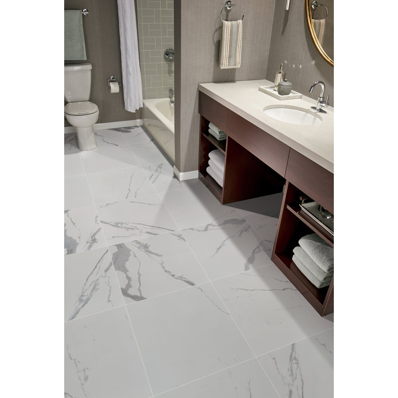 Ardena 32 in. x 32 in. Polished Porcelain Stone Look Floor and Wall Tile, Silva