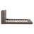 Floor Upholstered Platform Bed With Extended Wood Headboard & Bedside Shelf