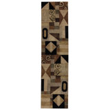 Hand-Knotted High-Quality Multi-Colored and Black Runner