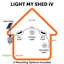 Éclairage à DEL solaire avec 2 lumières intégrées Light My Shed IV