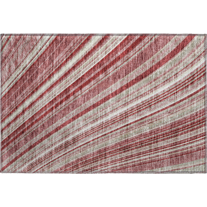 Tapis grenat Prisco Premium lavable à la machine, Rectangle 1 pi 8 po x 2 pi 6 po