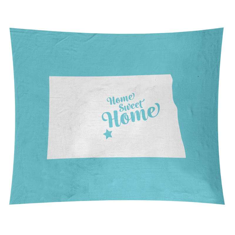 Tapisserie Home Sweet Bismarck, H 51 po x l 60 po, Bleu sarcelle