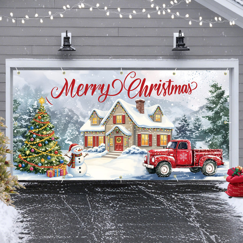 Décoration de Noël pour porte de garage de Noël