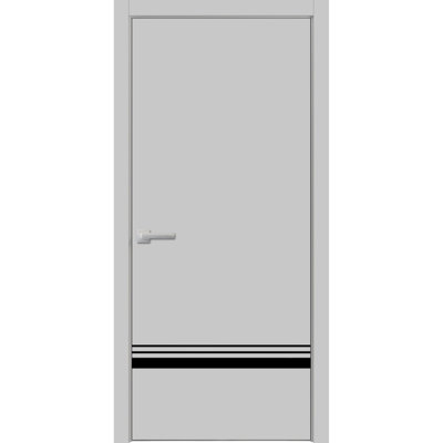 Porte intérieure moderne en bois avec quincaillerie | Planum 0012 | Garnitures à panneau simple | Salle de bain