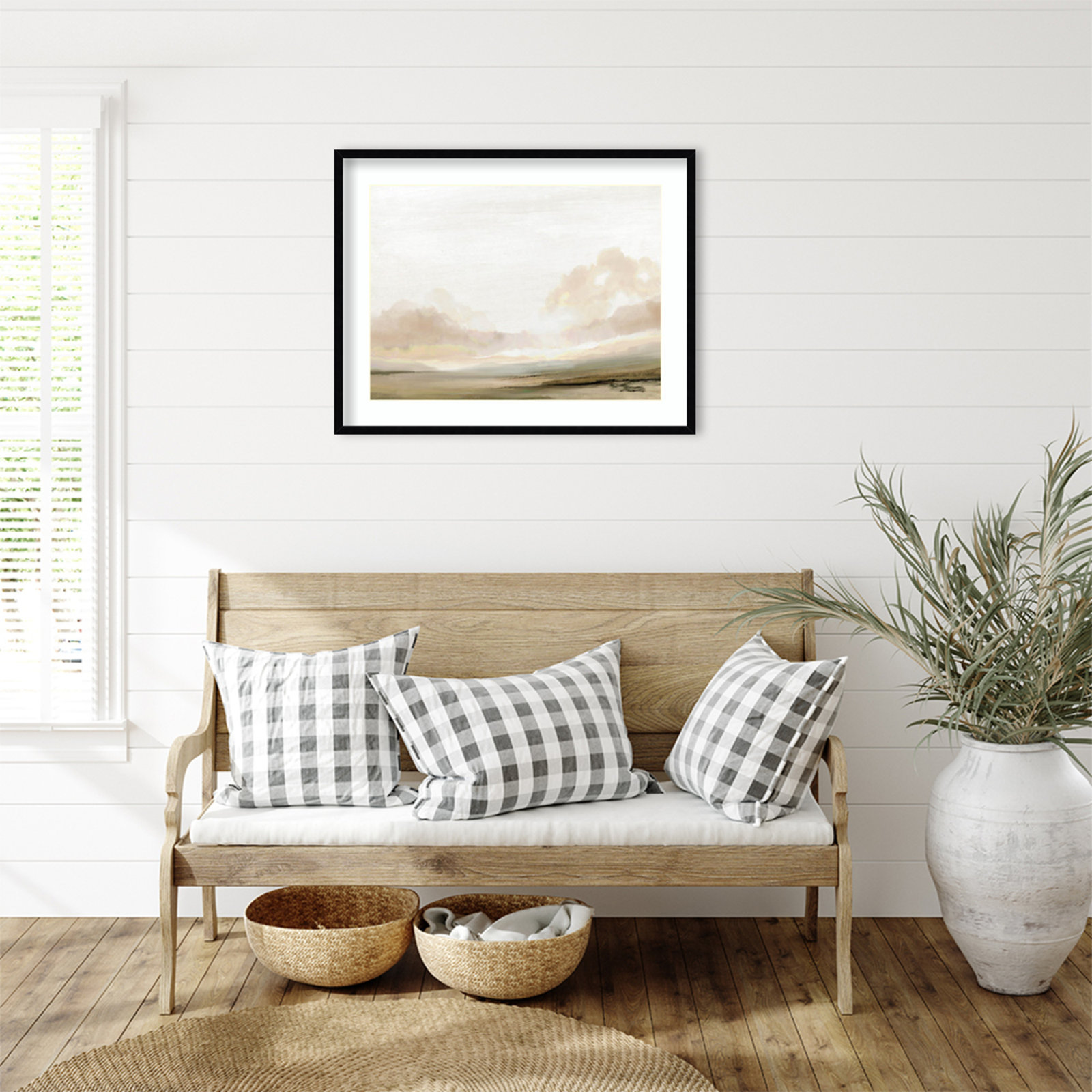 Southern Landscape Print by Dan Hobday, Black, 26" H x 33" W x 1" D
