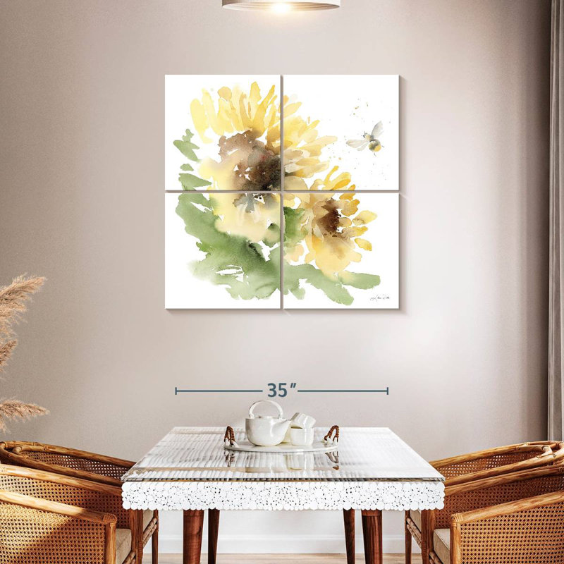Harnek pré de tournesols II, H 38 po x l 38 po