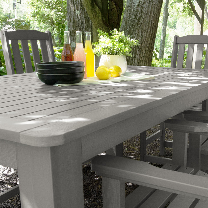 Ensemble repas pour 6 personnes Kile, Gris havre, L 72 po x l 42 po x H 36 po