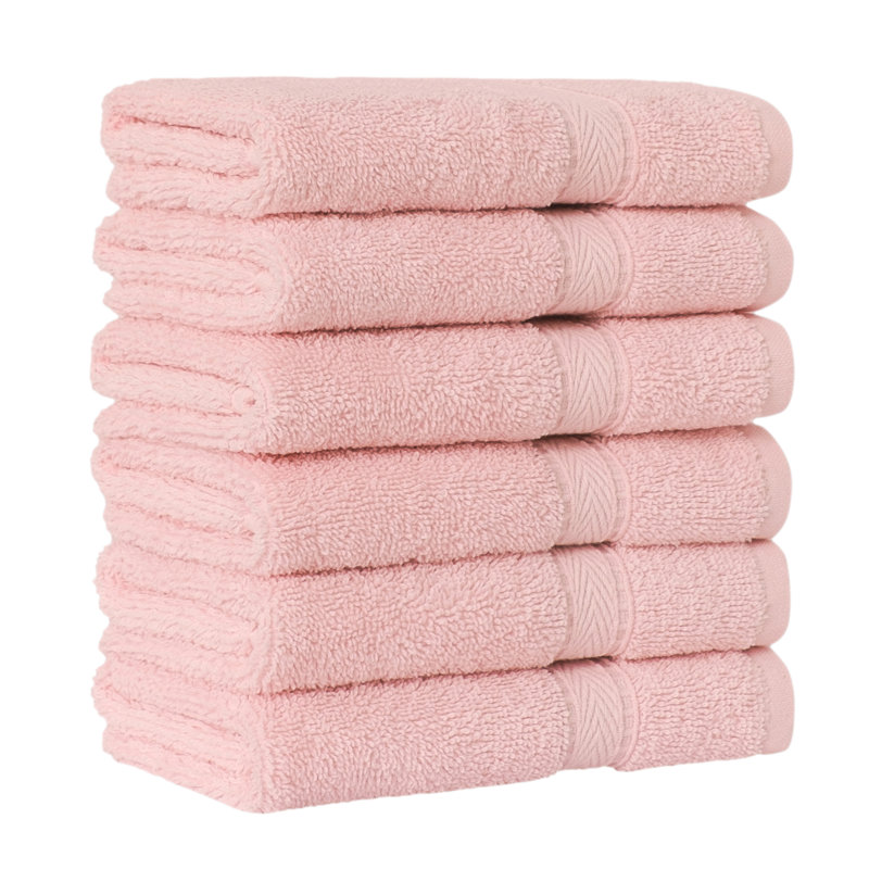 Serviette de toilette en coton Sinemis, Rose