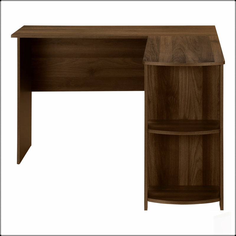 L-Shaped Corner Computer Desk with Storage Shelves for Home Office, Space-Saving and Stylish Design