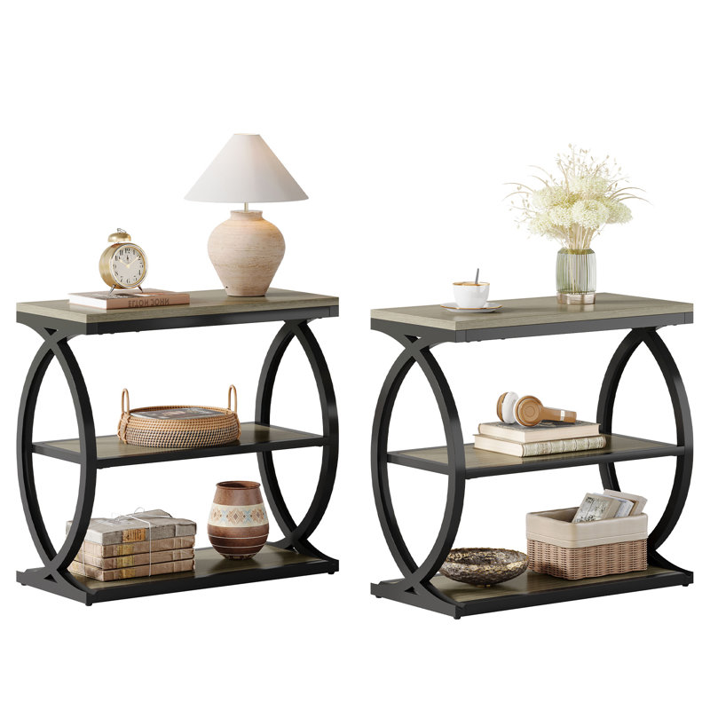 Table de bout étroite 23,62 po, Gris