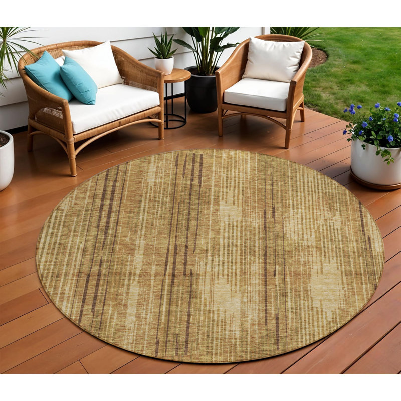 Tapis intérieur lavable rayé 8 pi