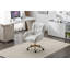 Chaise de bureau pivotante en tissu Teddy