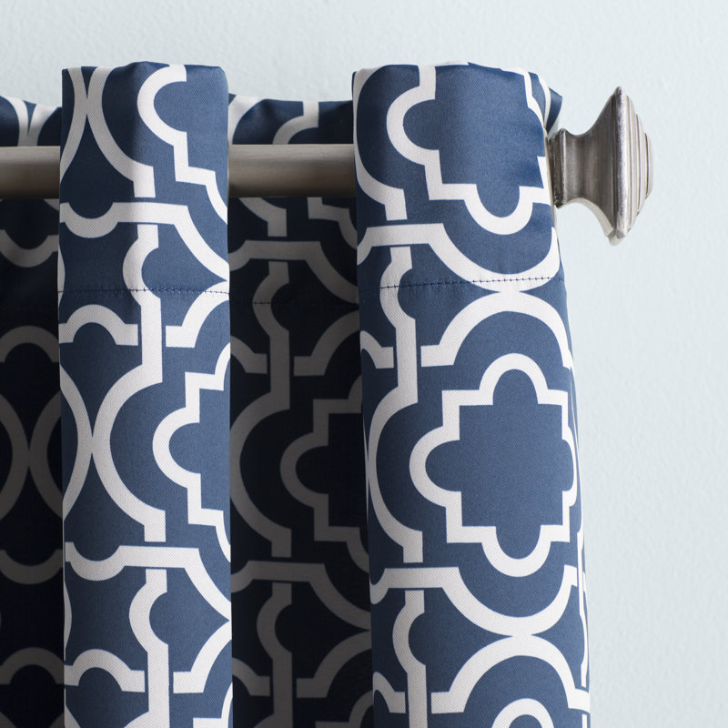 Rideau occultant et isolant en polyester - Basics by Wayfair ™, Bleu marine, l 40 po x L 84 po