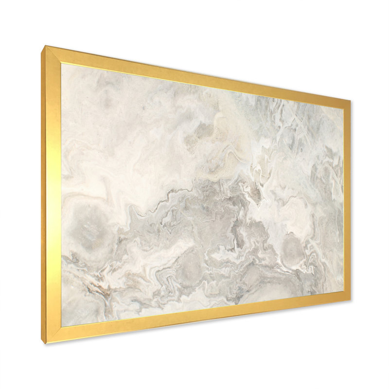 «Wave Art» par Shades Of Cream III, impression sur toile, H 12 po x l 20 po x P 1 po, Cadre doré