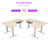 Becali 63'' L-Shaped Height Adjustable Standing Desk With A Drawer-2120531038