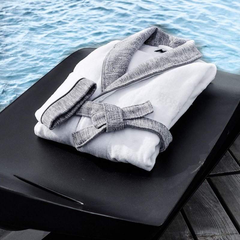 Lord 100% Cotton Velour Male Mid-Calf Bathrobe with Pockets, S, Camel