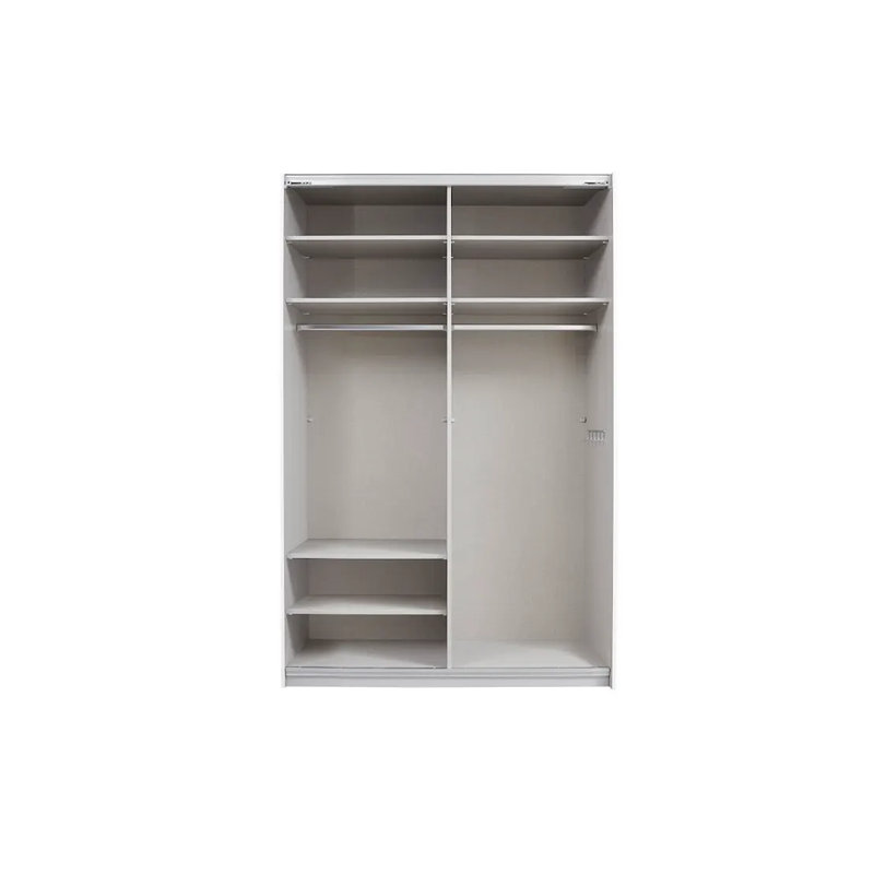 Caracas 3 Door Manufactured Wood Wardrobe, Premium, 210cm H x 136cm W x 62cm D, White