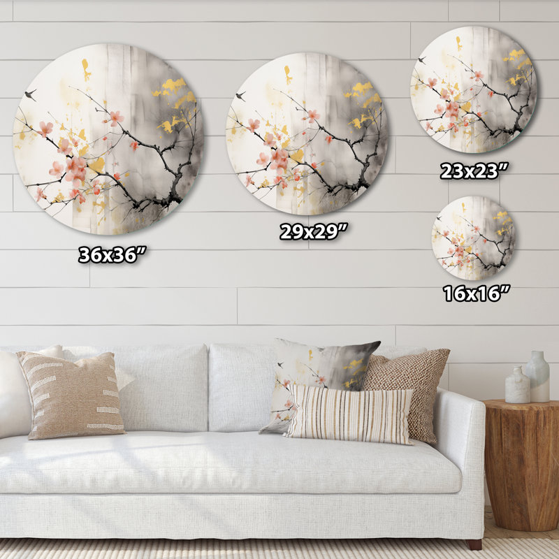 Art asiatique Sumi Blossom I - People, H 16 po x l 16 po