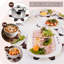 Ensemble de 8 sous-verres Tree, sous-plat en bois pour plats chauds, 2 sous-pieds pliables en forme d'arbre avec 2 supports, tapis décoratif pour tapis de cuisine décoratifs pour fondue, casseroles, tasses (bois de noyer)
