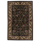Hand-Knotted High-Quality Brown/Ivory/Black Area Rug