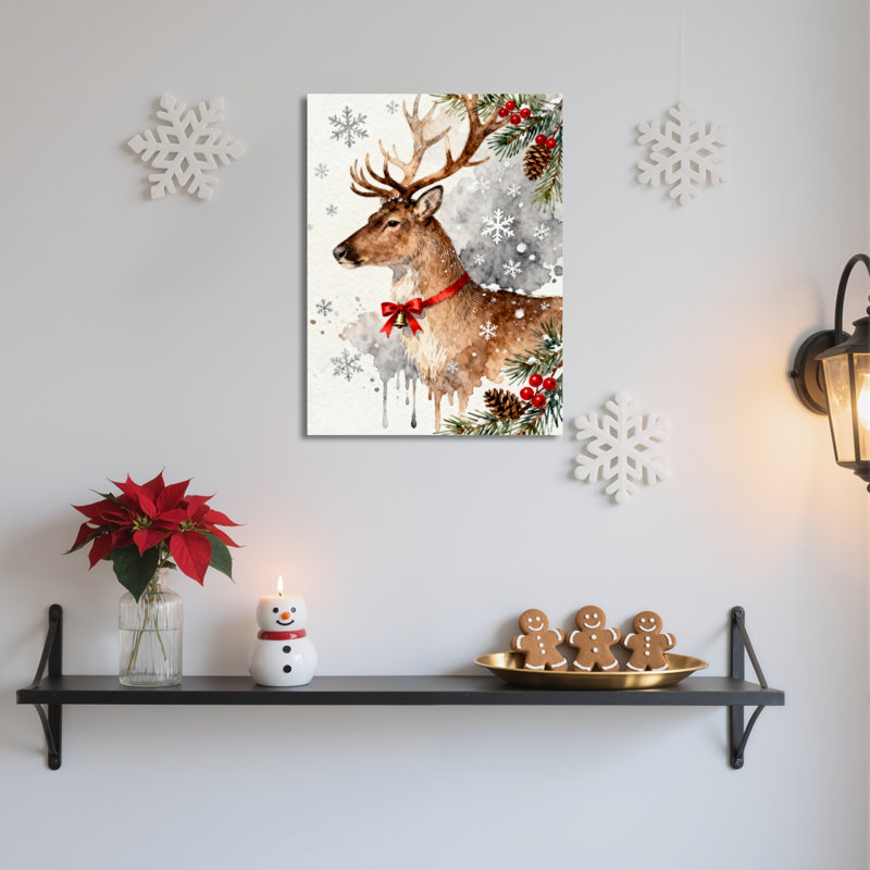Art mural sur toile, flocons de neige, H 18 po x l 12 po